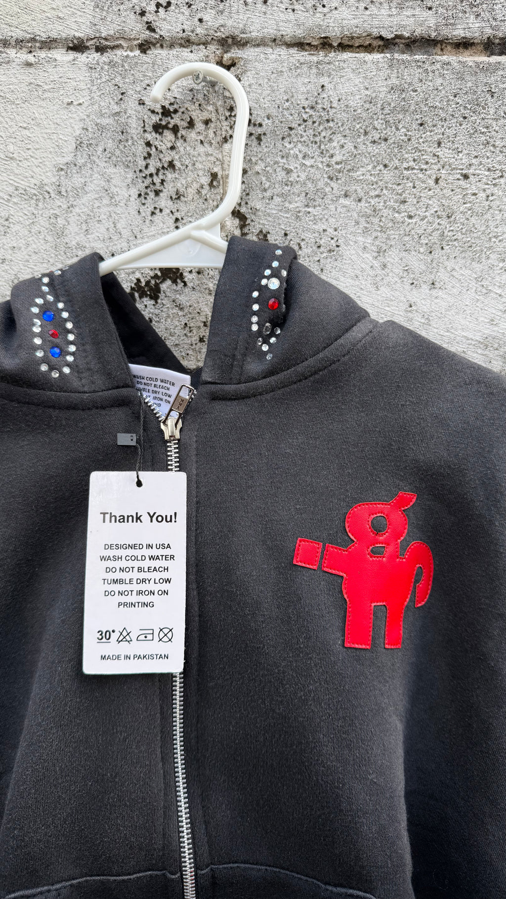 IGSU JEWELS ZIP UP HOODIE