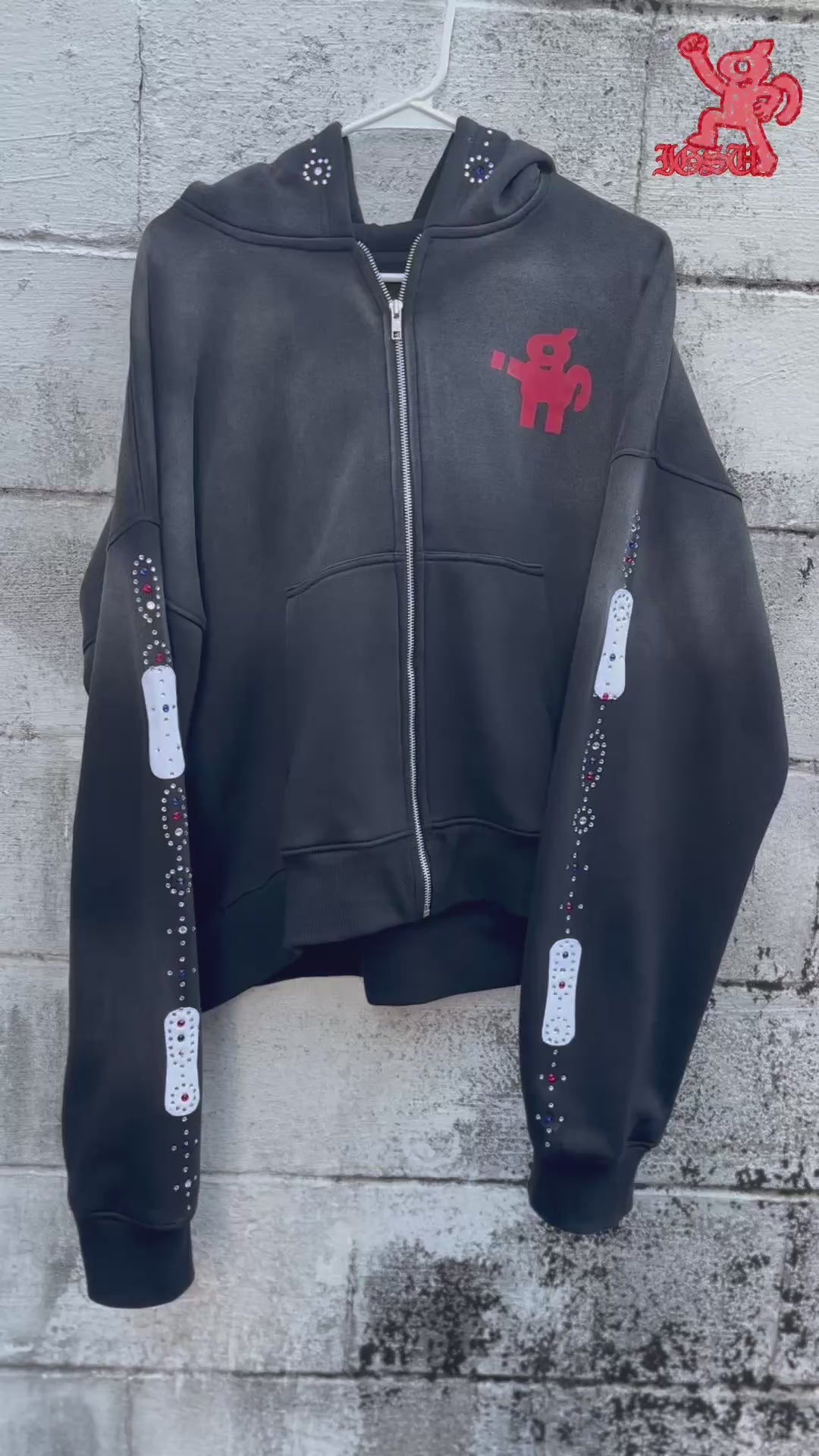 IGSU JEWELS ZIP UP HOODIE
